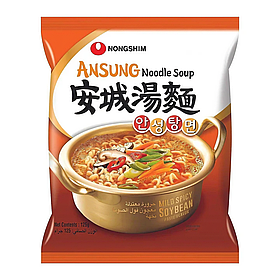 Локшина швидкого приготування NONGSHIM з грибами та водоростями AnSungTangMyun 125г