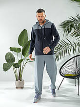 Чоловічий спортивний костюм-фуме із сірим