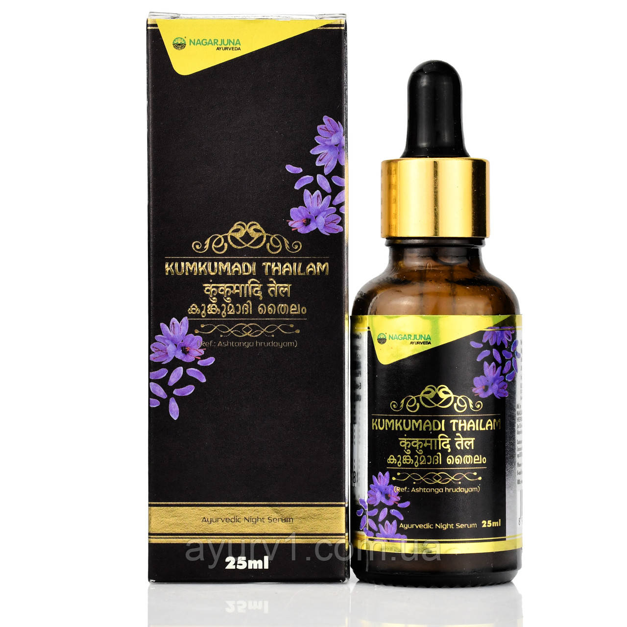 Кумкумаді олія для обличчя Kumkumadi Thailam, Night Serum,Nagarjuna  25ml