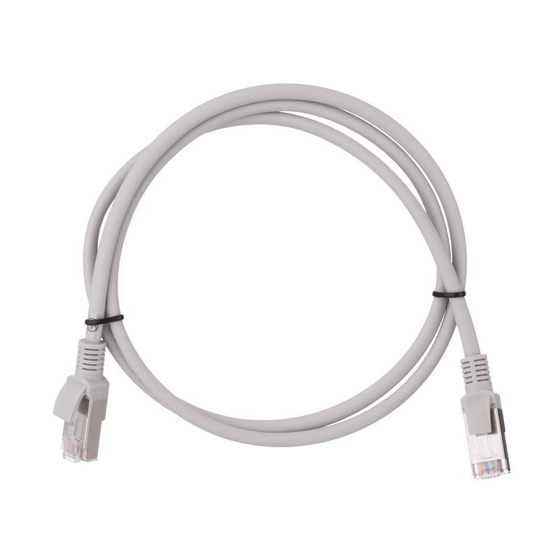Патч-корд 2E САТ 5e, FTP, 1м, 26AWG, RJ45, 7/0.16, Cu, LSZH, сірий, фото 1