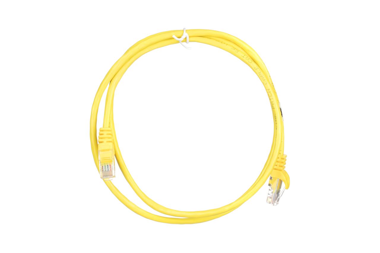 Патч-корд 2E САТ 5e, UTP, 1.20м, 26AWG, RJ45, 7/0.16, CCA, PVC, жовтий, фото 1