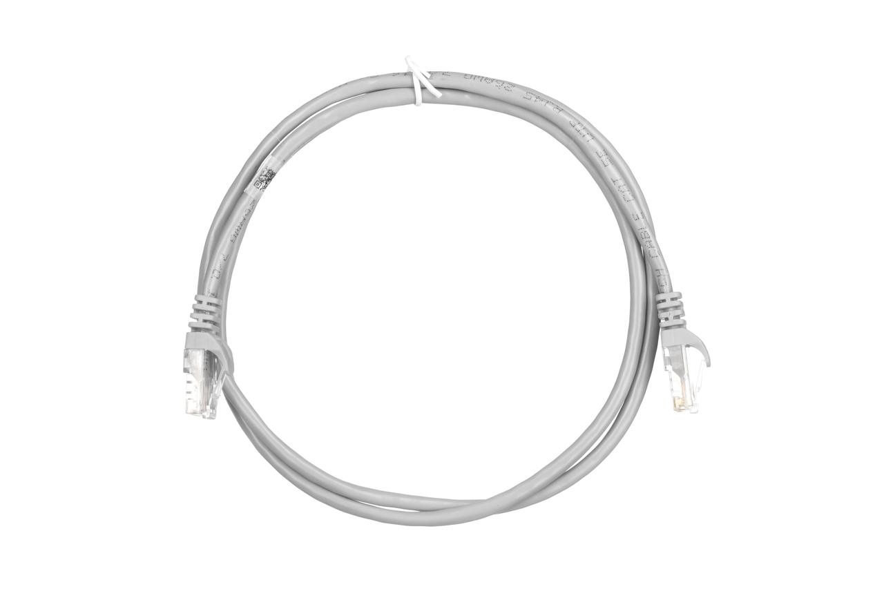 Патч-корд 2E САТ 5e, UTP, 1.20м, 26AWG, RJ45, 7/0.16, Cu, PVC, сірий, фото 1