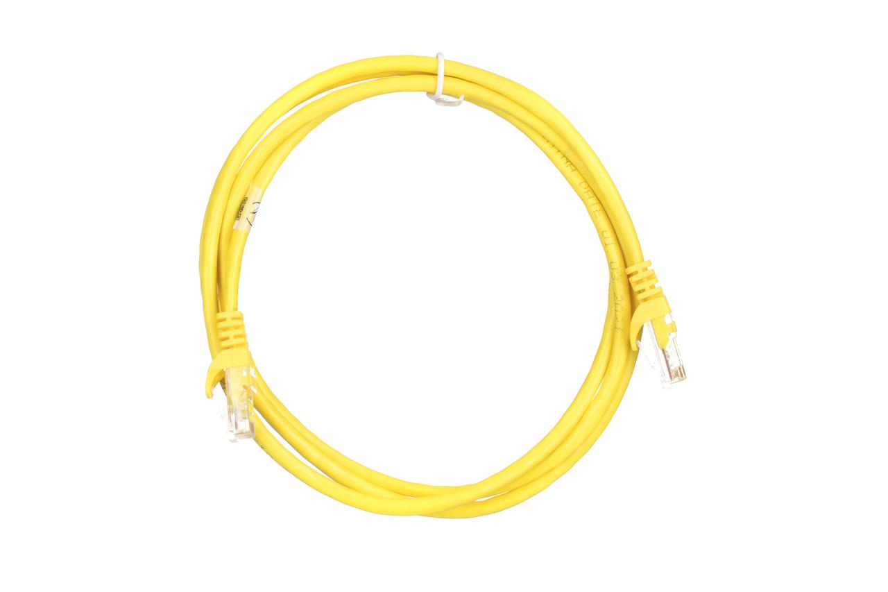 Патч-корд 2E САТ 5e, UTP, 1.50м, 26AWG, RJ45, 7/0.16, CCA, PVC, жовтий, фото 1