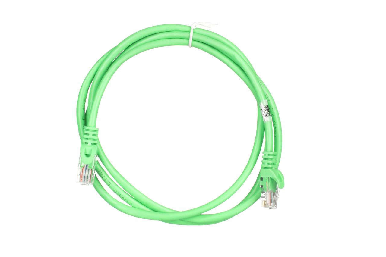 Патч-корд 2E САТ 5e, UTP, 1.50м, 26AWG, RJ45, 7/0.16, CCA, PVC, зелений, фото 1