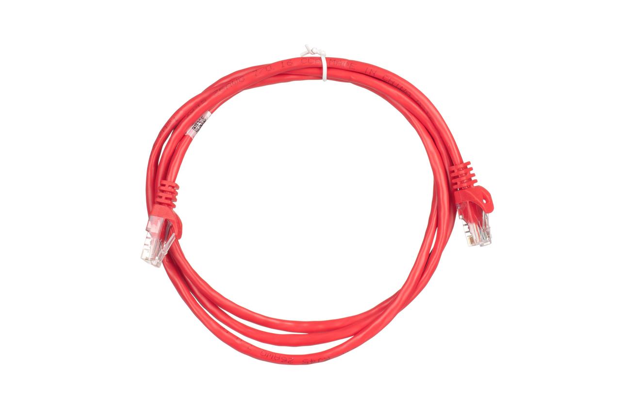 Патч-корд 2E САТ 5e, UTP, 1.50м, 26AWG, RJ45, 7/0.16, CCA, PVC, червоний, фото 1