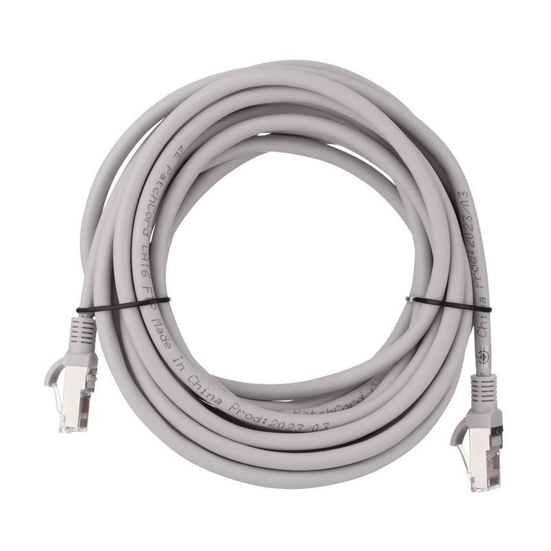 Патч-корд 2E САТ 6, FTP, 5м, 26AWG, RJ45, 7/0.16, Cu, LSZH, сірий, фото 1