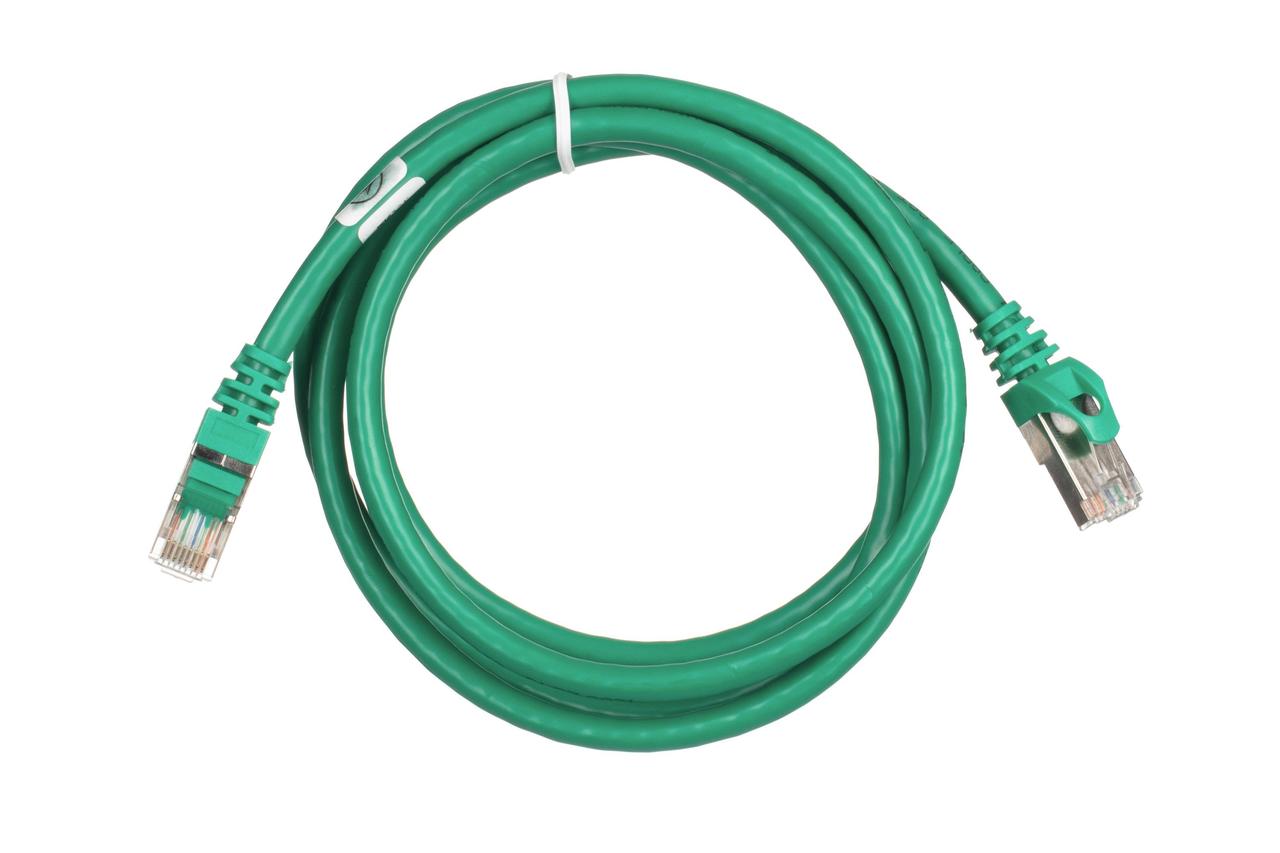 Патч-корд 2E САТ 6, S-FTP, 1.50м, 26AWG, RJ45, 7/0.16, Cu, PVC, зелений, фото 1