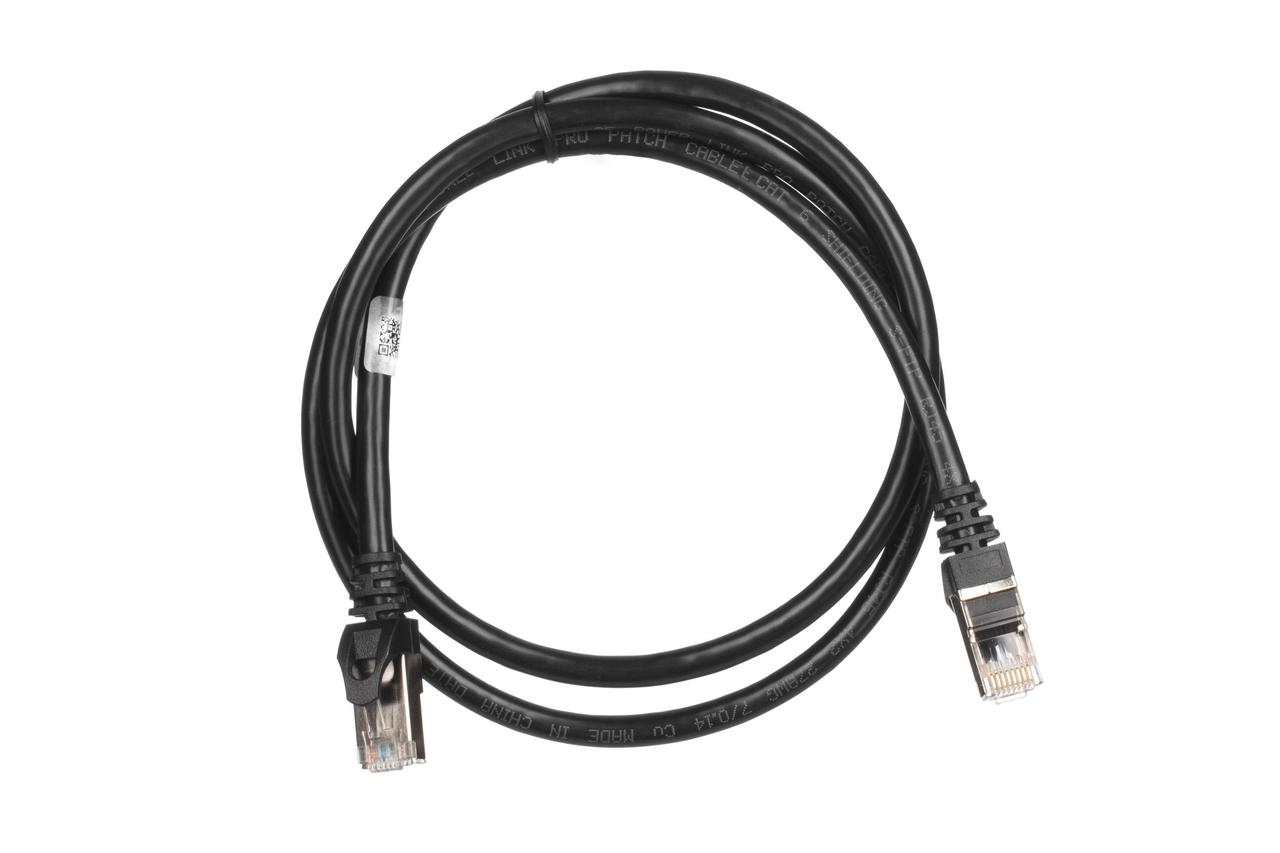 Патч-корд 2E САТ 6, S-FTP, 1м, 26AWG, RJ45, 7/0.16, Cu, PVC, чорний, фото 1