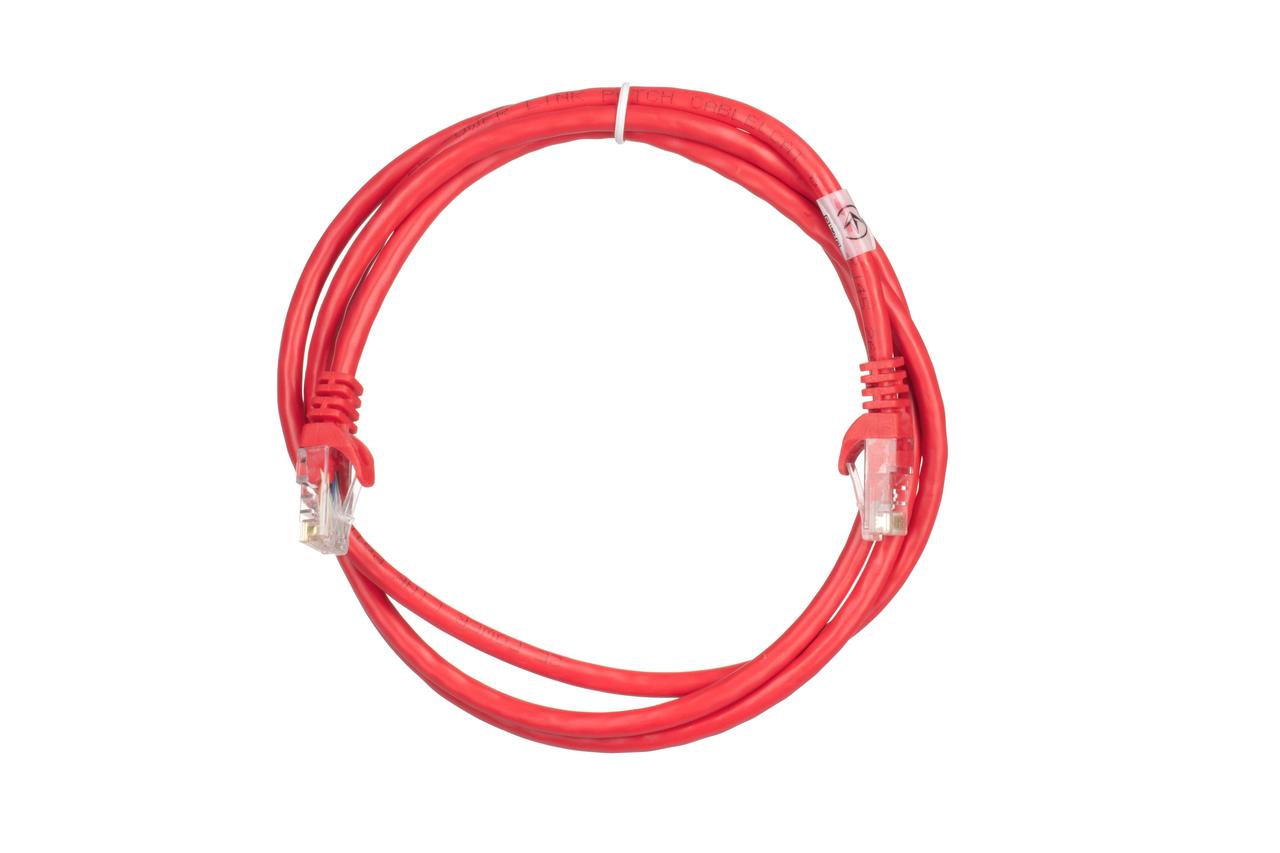 Патч-корд 2E САТ 6, UTP, 1.50м, 26AWG, RJ45, 7/0.16, Cu, PVC, червоний, фото 1
