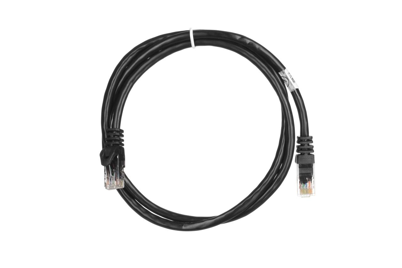 Патч-корд 2E САТ 6, UTP, 1м, 26AWG, RJ45, 7/0.16, Cu, PVC, чорний, фото 1