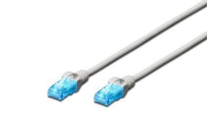 Патч-корд DIGITUS CAT 5e UTP, 5м, AWG 26/7, CCA, PVC, сірий, фото 1