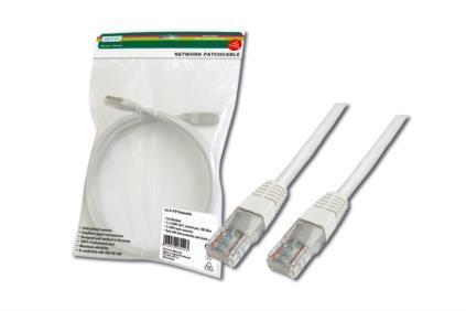 Патч-корд DIGITUS CAT 5e UTP, 2м, AWG 26/7, Cu, PVC, білий, фото 1