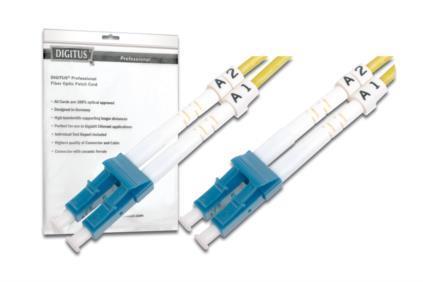Патч-корд волоконно-оптичний DIGITUS LC/UPC-LC/UPC, 9/125, SM, OS2, duplex, 1м, фото 1