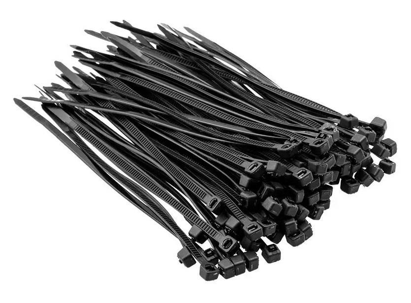 Хомут-стяжка Top Tools, 100шт, пластик, 2.5x100мм, чорний, фото 1