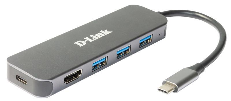 USB-Концентратор D-Link DUB-2333 3xUSB3.0, 1xUSB-C, 1xHDMI, USB-C, фото 1