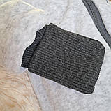 Демісезонний комбінезон Левеня для новонароджених, велюровий на махрі, сірий, фото 4