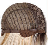 Перука густе пряме довге волосся Бургундія 75 см імітація шкіри голови, фото 2