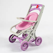 Дитяча іграшкова прогулянкова коляска візок для ляльки з шезлонгом Doloni стійка та стильна український виробник