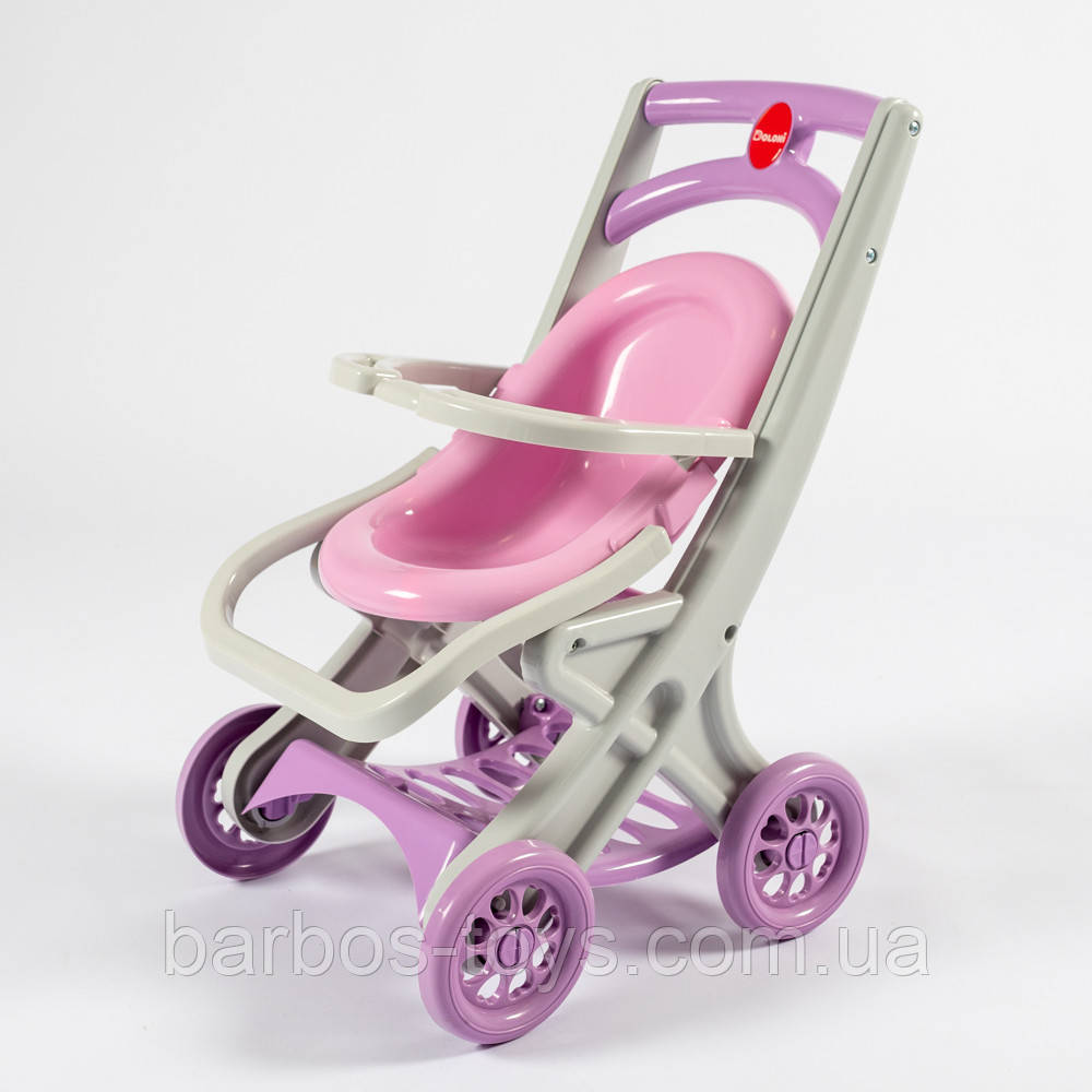 Дитяча іграшкова прогулянкова коляска візок для ляльки з шезлонгом Doloni стійка та стильна український виробник, фото 1