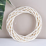 Декор Плетене коло з лози вибілений 25 см (3235-7) DZ