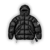 Чоловічий пуховик Palace чорного кольору Стильна куртка чоловіча на зиму Palace Balaclava