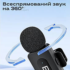 Мікрофон петличний бездротовий iPhone Boya BY-V2 V2.0 Lightning петличка для айфона телефону, фото 4