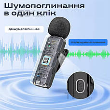 Професійний бездротовий подвійний петличний мікрофон Boya BY-V20 V2.0 Type-C петличка для телефону, фото 5