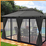 Москітна сітка 0.9х30 м сіра антимоскітна сітка для вікон, балконів і альтанок — рулонний захист від комах, фото 8