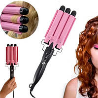 Щипці плойка потрійна Geemy Gm-1956 Гофре для укладання та завивки волосся