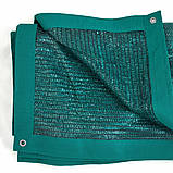 Сітка затінювальна 80% 5 м·6 м з люверсами, посилена для захисту рослин, навісу та альтанок від сонця, Україна, фото 7