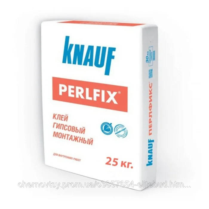 Клей для гіпсокартону KNAUF PERLFIX Перлфiкс 25 кг, фото 1