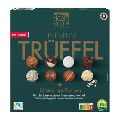 Цукерки Шоколадні Трюфель із Лікером Moser Roth Truffel mit Alkohol 200 г Німеччина
