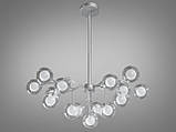 Люстра в зал 18 лампочки, хром сатин Diasha 886-18BSL, фото 3