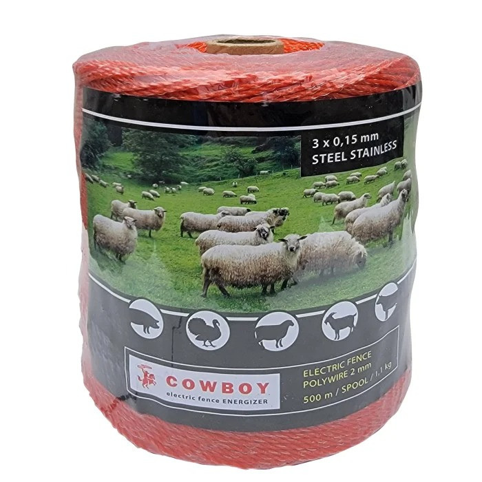 Мотузка (шнур) для електропастуха Cowboy RED