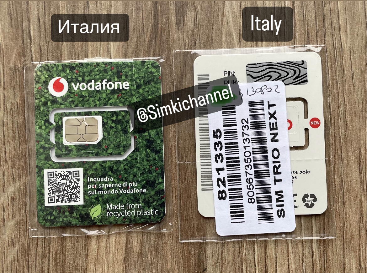 Сім карти Італії Vodafone