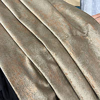 Готовий комплект Турецьких оксамитових штор блекаут на тасьмі  Розмір 150на280см Колір пісочний