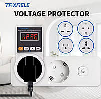 Реле напруги бар'єр в розетку TAXNELE Adjustable Voltage Protector