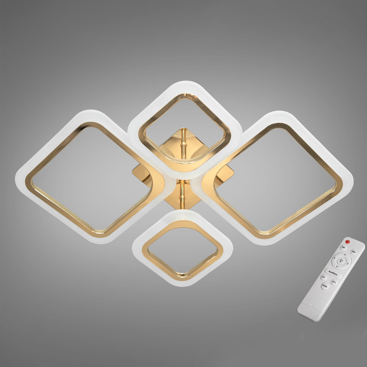 Світлодіодна Led-люстра з пультом на 4 квадрати, освітлення до 10 м² (A8060/2+2G), фото 1