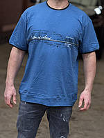Футболка чоловіча супербатальна синя Kameni