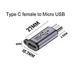 Перехідник, адаптер Micro USB (мама) - USB Type-C (тато) 18Вт 480 Мбіт/с, фото 3