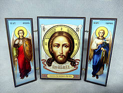 Ікона потрійна (6 х 8,4 см). Складень. Оригінальна робота.