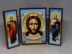 Ікона потрійна. Складаний ніж "841" (14 см). З боків - Архангел Михайло та Архангелангелангелангел. Оригінальна