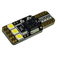 Лед лампа для авто T10-202n 3030-6 12V CAN W5W base-10mm