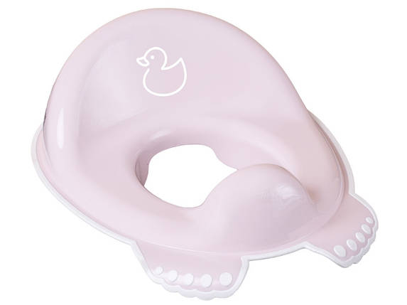 Накладка дитяча антиковзка на сидіння унітазу DUCK light pink, фото 1