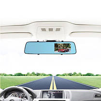 Автомобільний відеореєстратор-дзеркало L-9003 4,3" TOUCH SCREEN 2 камери 1080P JZ-819 Full HD, фото 3