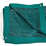 Затінювальна сітка 80% ТМ «Shadow» 3 м*4 м із люверсами для рослин, навісу та дачі, захист від сонця, зелена, фото 5
