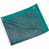 Затінювальна сітка 95% 6 м*6 м з люверсами для забору та захисту рослин від сонця, посилена, зелена, фото 9