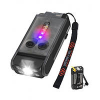 Ліхтар-брелок Boruit V30 повертається на 180° 900 Лм IP65 + Power Bank Чорний