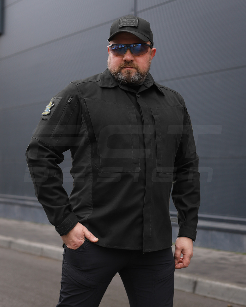 Тактична мілітарі Сорочка Сталкер FCT канвас стрейч чорна