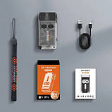 Ліхтар-брелок Boruit V30 повертається на 180° 900 Лм IP65 + Power Bank Прозорий, фото 9